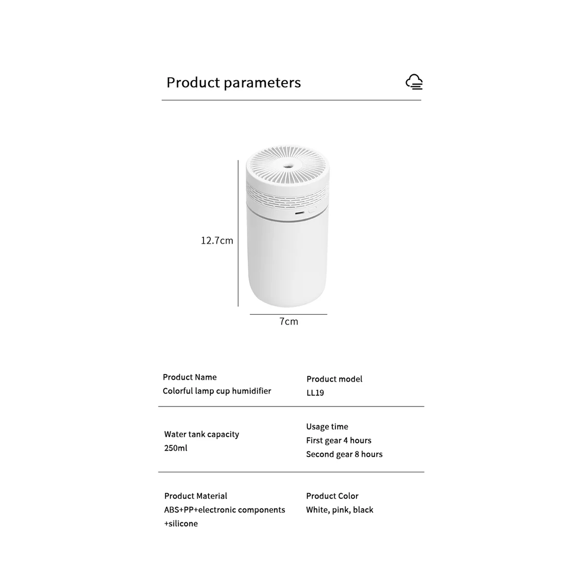Портативный увлажнитель воздуха 250 мл, ароматерапия, увлажнитель воздуха для дома и автомобиля, распылитель с USB, цвет светодиодный, ночник, Очиститель-C