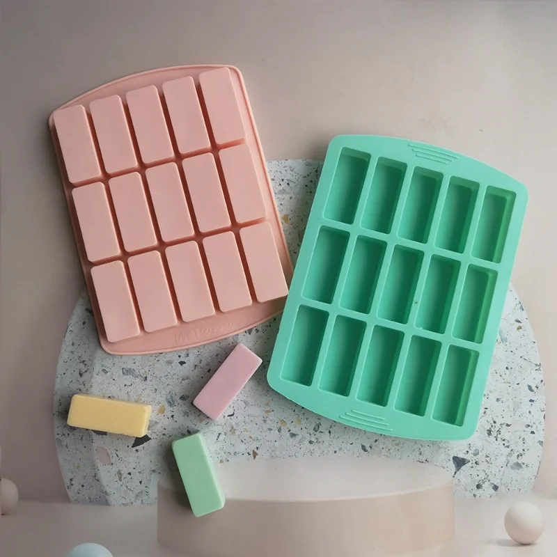 15 Cavity Square Silicone Molds Jelly Candy Chocolate Truffles Mold Ice Cube Tray Grid Fondant Mould Cake Decorating Tools