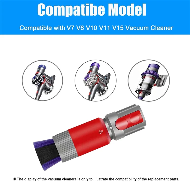 A28F-For Dyson V7 V8 V10 V11 V15 Vacuum Attachment Traceless Dust Brush Flexible Crevice Tool For Crevice & Car Detailing
