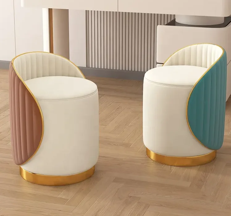 Durable Modern Fabric Stool Ottoman for Living Room Home Furniture and Decoration