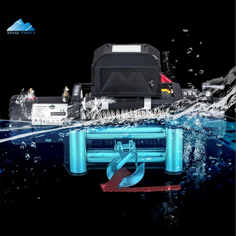 XINQI 4WD Winch 12000 Lbs 12v Waterproof Electric Frosted Winch Factory Price 5t Electric Winch