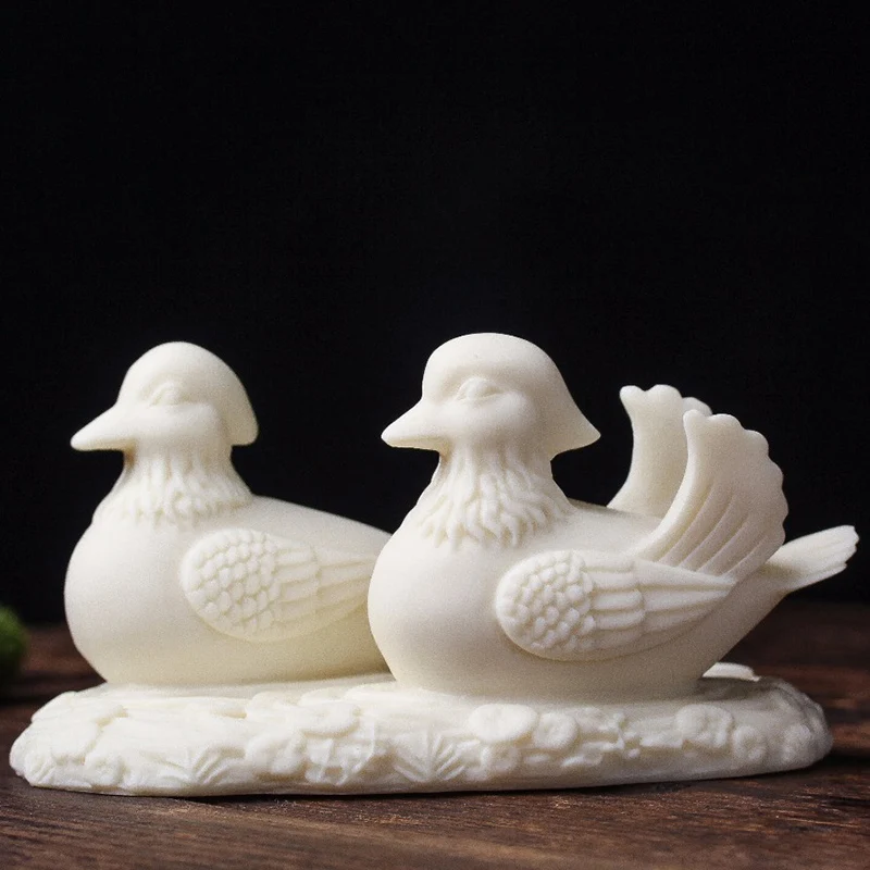 Mandarin duck splashing in the water  Statue Resin Art Sculpture Home Decorations Couples, Wedding Gift Souvenirs Free Delivery