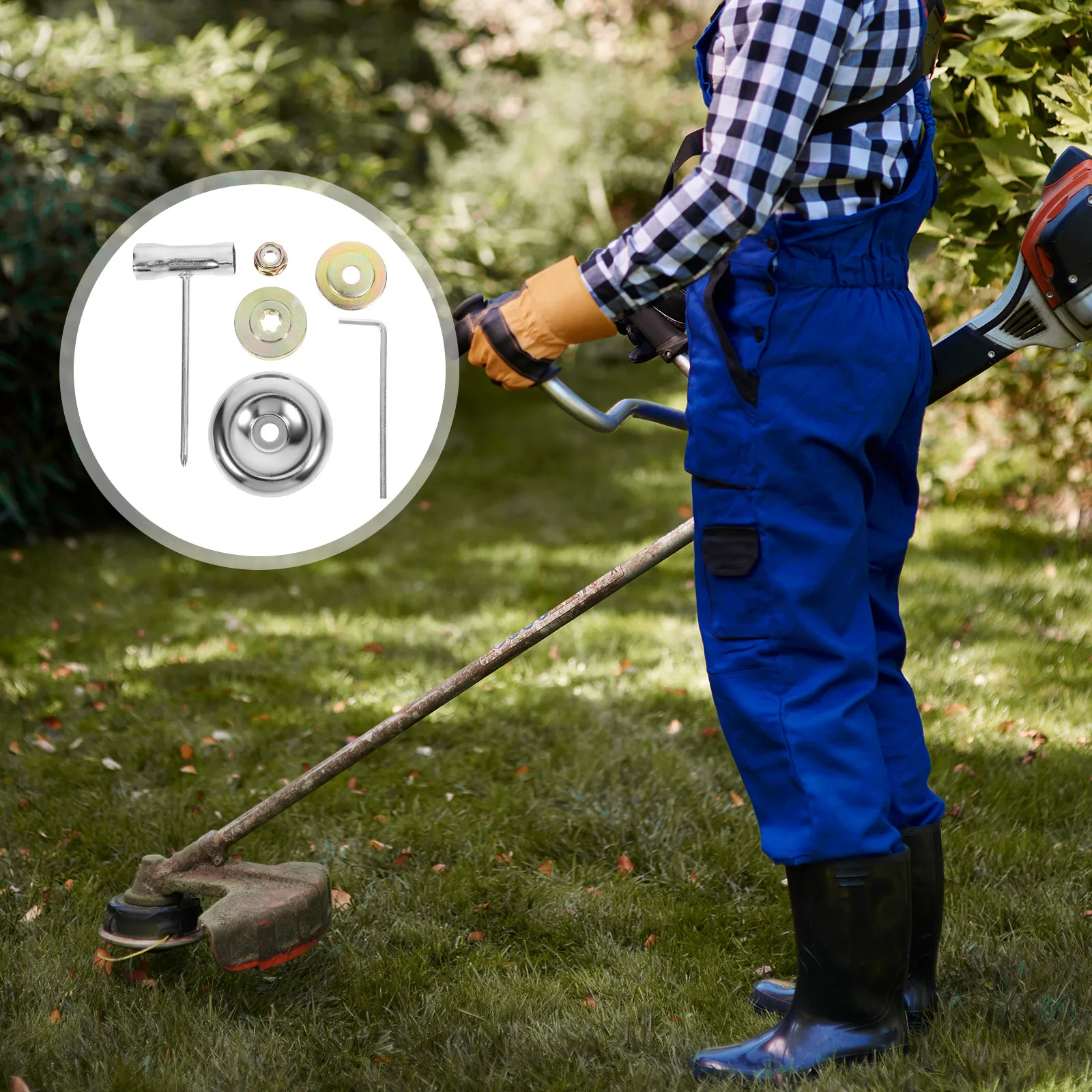 6Pcs String Trimmer Accessories Brush Cutter Adapter Maintenance Kit Lawn Mower Tool Replacement Easy Spool Yard Equipment