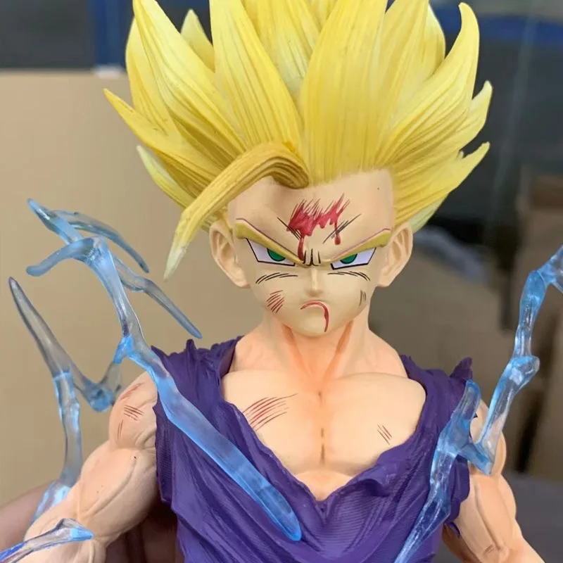 Anime Dragon Ball Z Super Saiyan Son Gohan Bataille Damagnie Ver. GK – figurine d'action en PVC DBZ, Collection de statues, modèle de jouets pour enfants, poupée