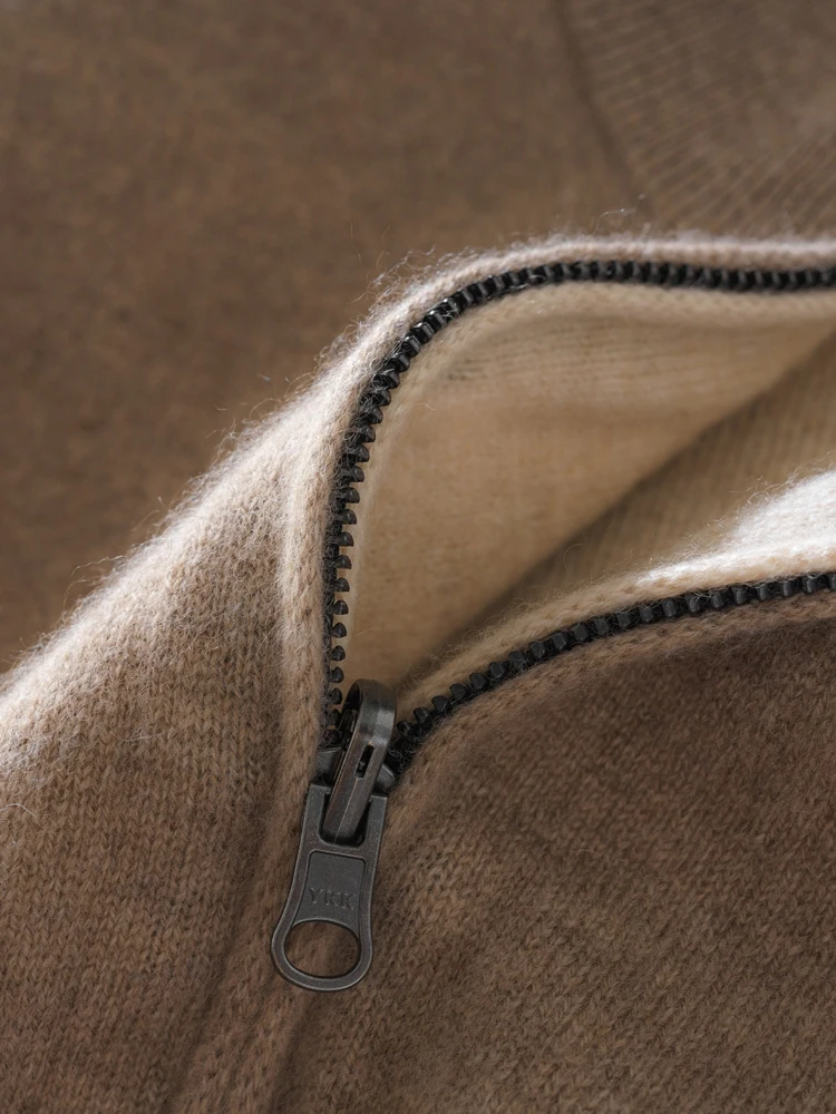 

Двусторонняя одежда, мужской толстый кардиган из 100% мериносовой шерсти, мягкий теплый осенне-зимний свитер, простая джентльменская вязаная одежда, топы