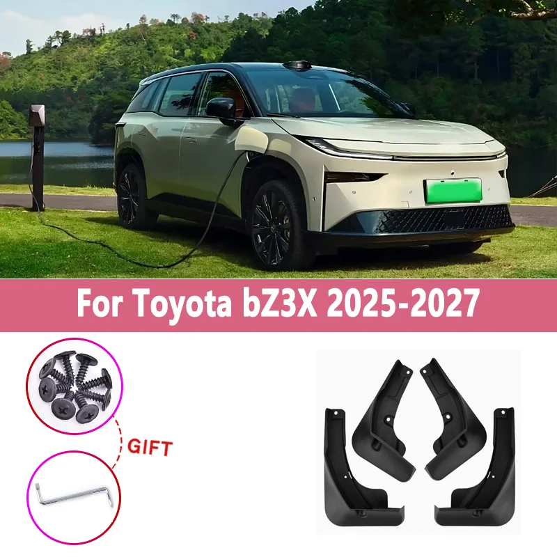 

Car Mudguards For Toyota bZ3X 2025 2026 2027 4PCS/Set Fenders Anti-Splash Mudflaps Anti-scratch Mud Guards Tools Car Accessories
