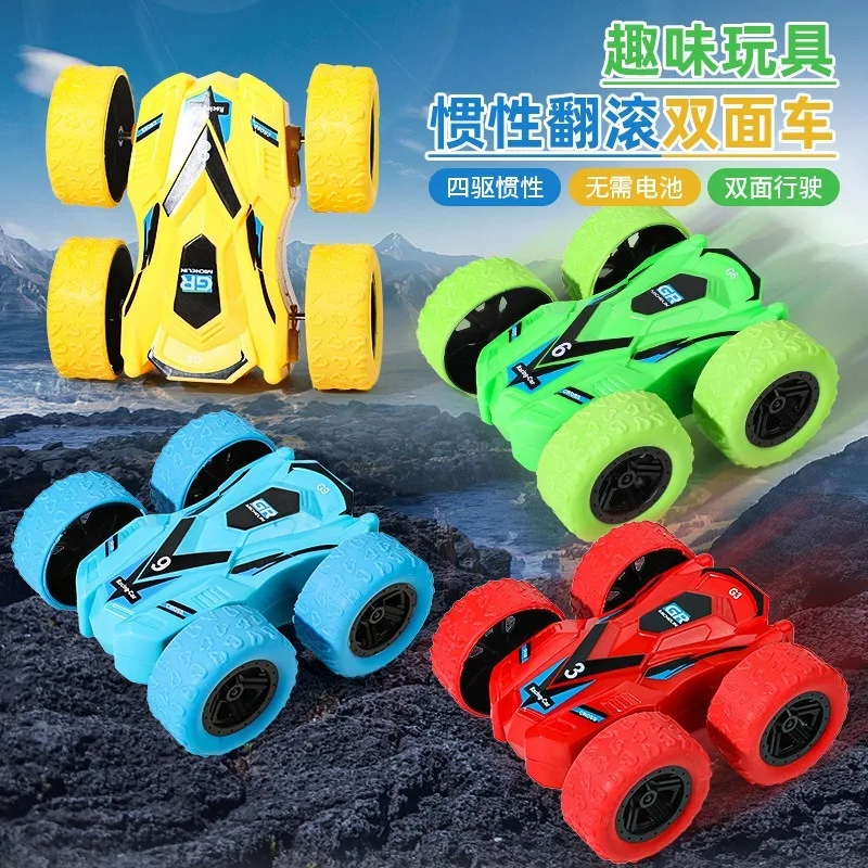Auto a Inerzia 4WD All'Ingrosso, Modello Fuoristrada Simulato a Doppio Lato, Giocattolo Acrobatico Antiurto per Bambini