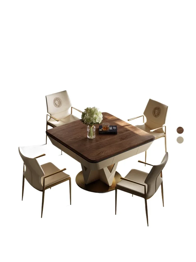 North American black walnut Kaiying mahjong machine dining table fully automatic household high-end electric mahjong table
