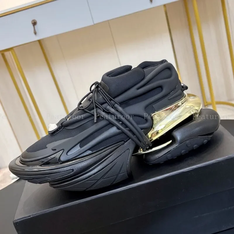 2025 موضة الرجال أحذية رياضية حجم كبير 46 النساء منصة المتسكعون الدانتيل يصل التدرج الألوان تشغيل أحذية رياضية الشقق المشي #2