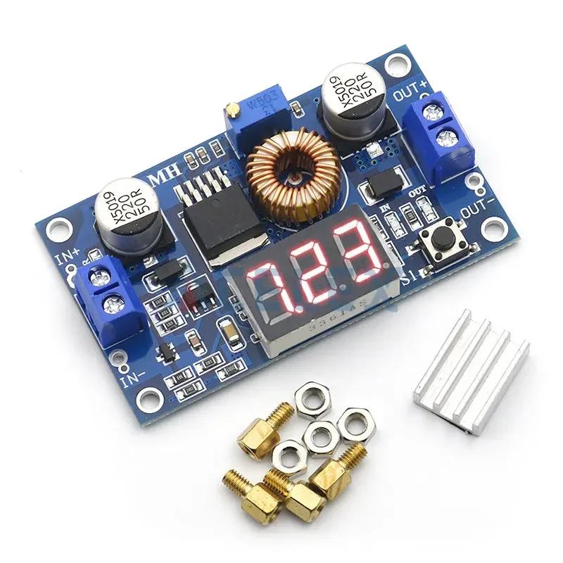 Convertidor de DC-DC XL4015, fuente de alimentación ajustable, 5A, 75W, 4,0-38V a 1,25 V-36V