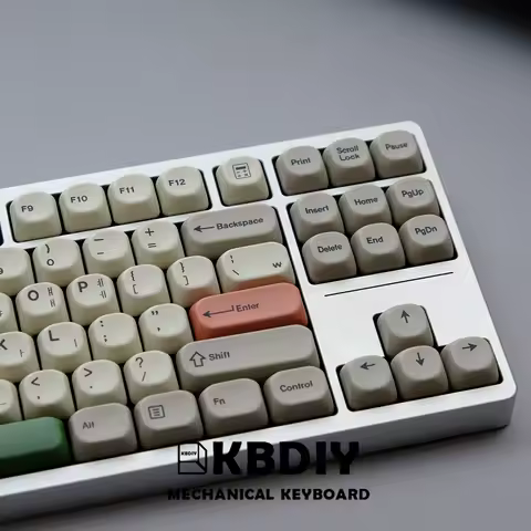 KBDiy 139 Keys KOA Profile Keycaps Set Custom PBT Korean GMK 9009 Keycap for Mechanical Keyboard Retro for MX Switch 7U ISO DIY