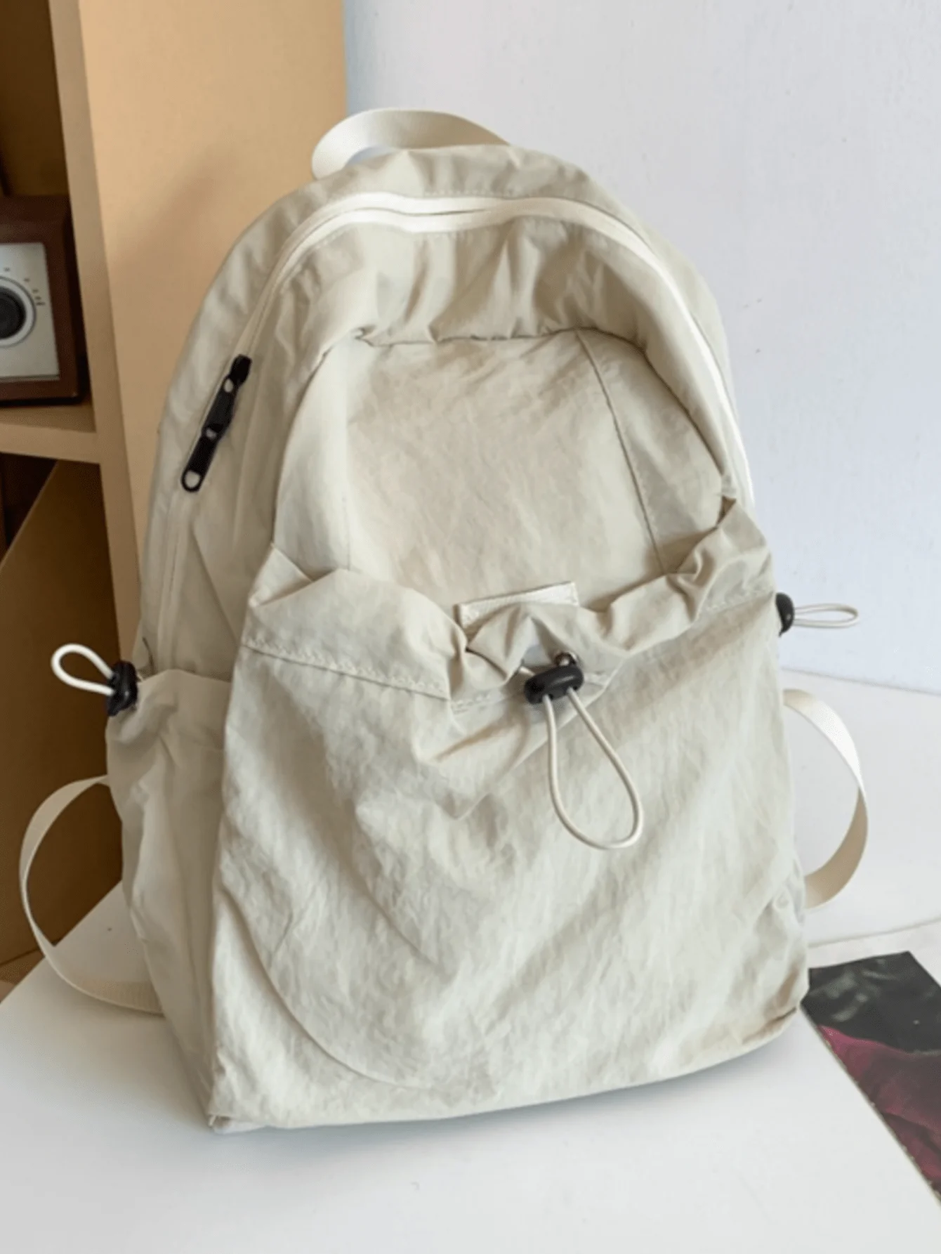 

2024 Womens Fashionable Korean Style New Ins Trendy Nylon Backpack With Large Capacity,Lightweight,Suitable For Commuting,Casua