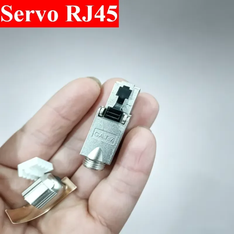 8Pin RJ45 Pressure Free Crystal Head Netwrok Connector 4Pin Industrial Profinet/EtherCat Servo Plug Shielded Earthquake-proof