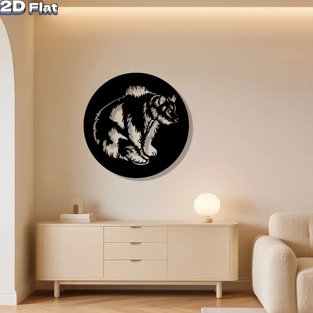 Modern Bear Metal Wall Art Rustproof Outdoor Garden Hanging Wildlife Rustic Unique Accent Indoor Patio Cabin Lodge Nature Sign
