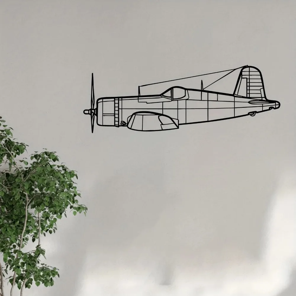 CIFBUY Eisen-Wanddekoration, Vintage-Flugzeug-Metallkunst, wasserdicht, langlebig, für Zuhause, Wohnzimmer, Garten, drinnen und draußen, Wandkunst-Plakette