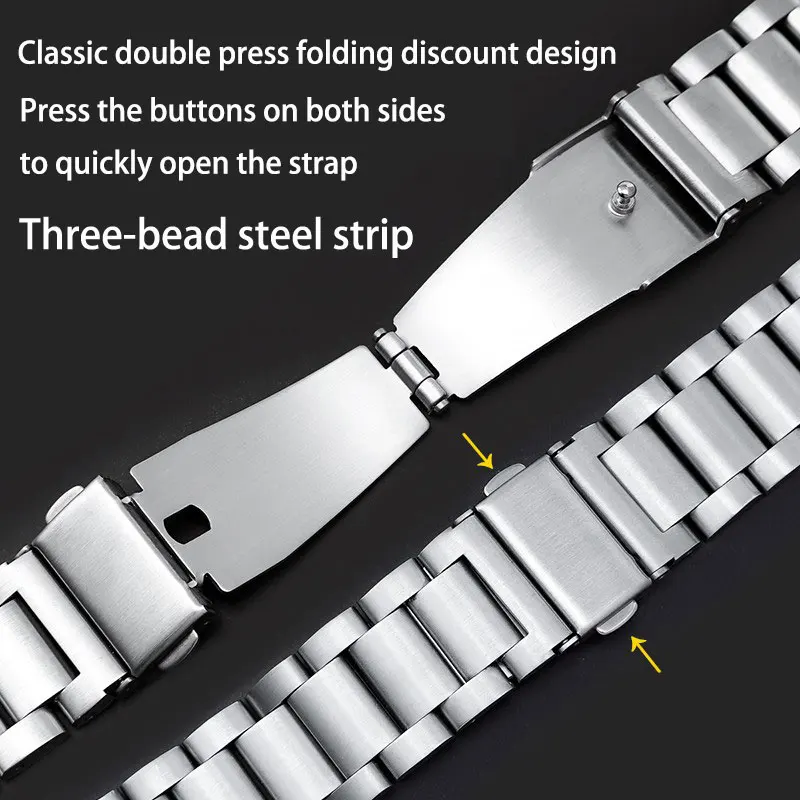 metal Suitable for Redmi watch 1 ，2 strap, stainless steel metal, solid three-bead strap for Redmi Watch 1，2 replacement strap