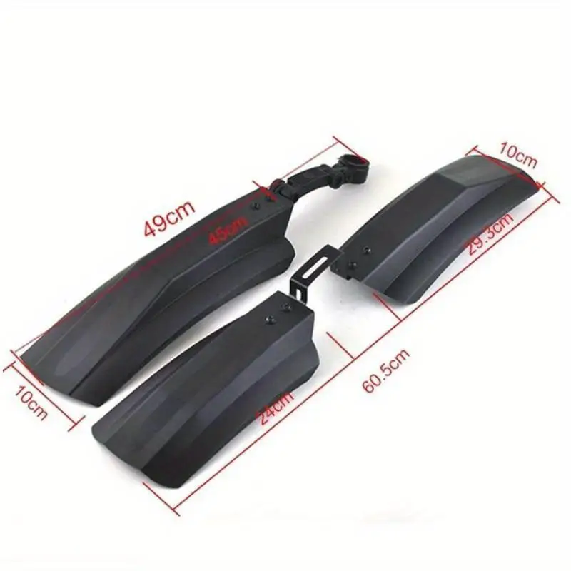 1 Set Fat Tire Bicycle Fenders Front Rear Snow Mountain Bike Mud Guard Fender Cycling Accessories - view 3