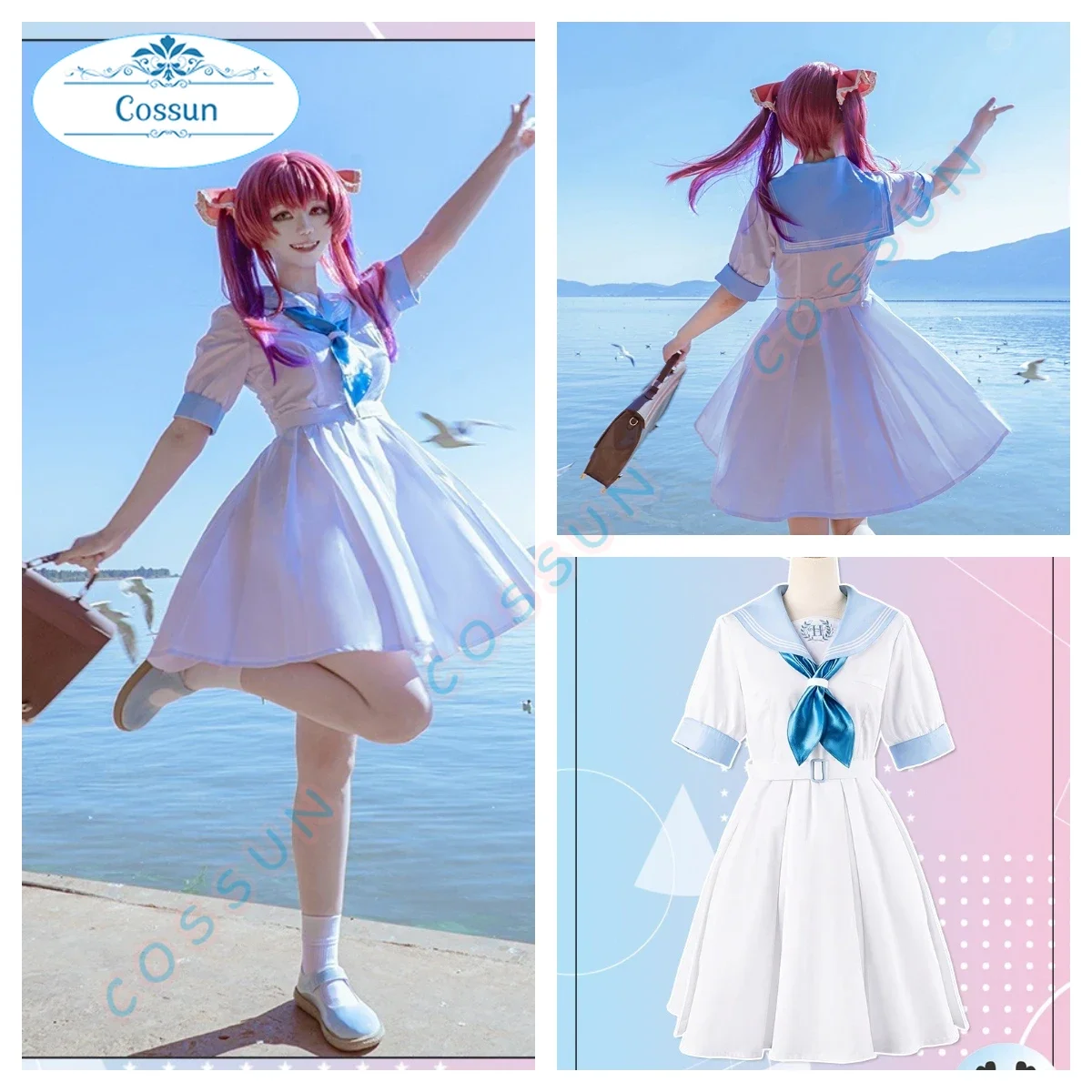 

VTuber Hololive HoneyWorks Tokoyami Towa / Yukihana Lamy Cosplay Costume JK Dress School Uniform Women Lovely Outifts