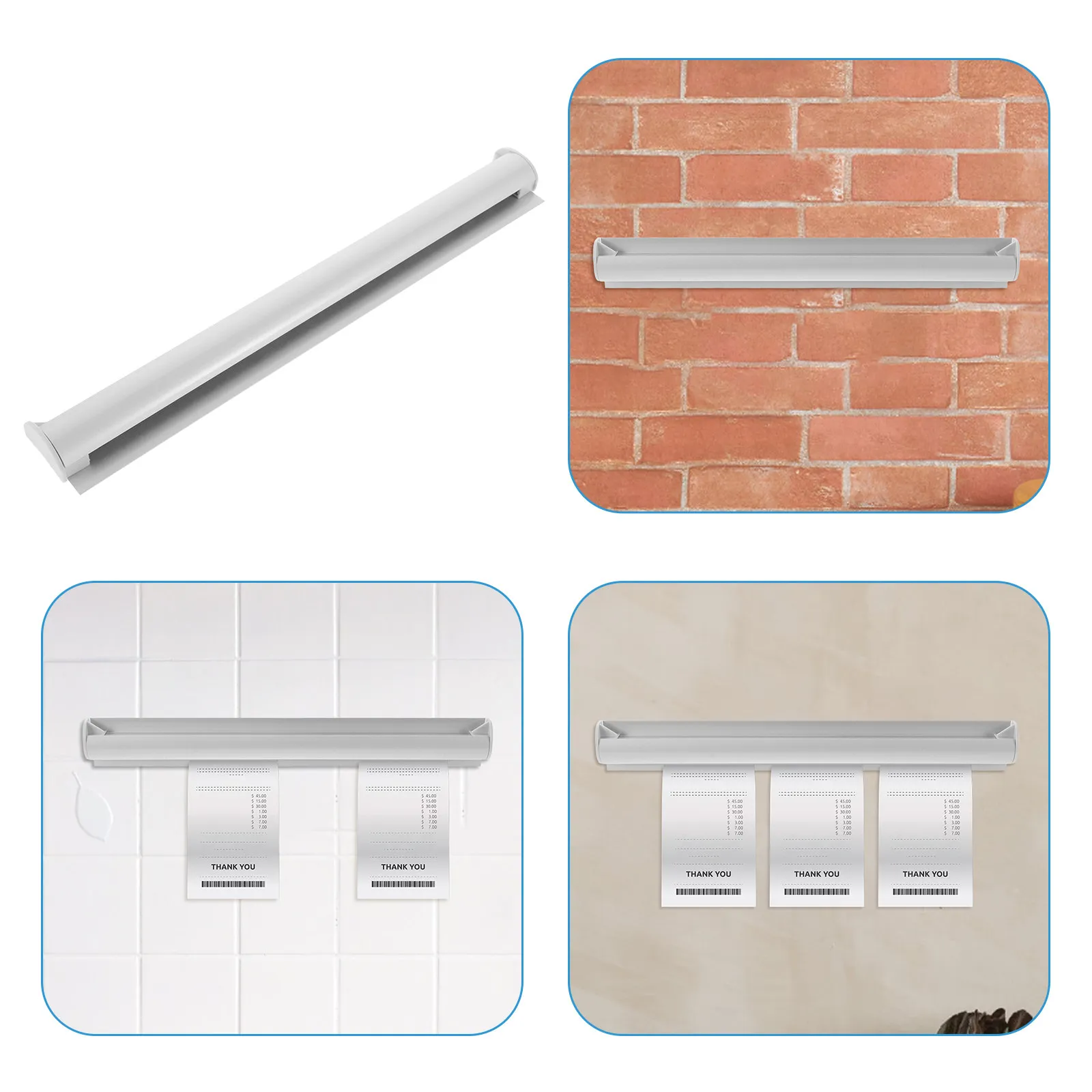 Kitchen Receipt Holder Aluminum Alloy Restaurant Order Ticket Organizer No-Drill Installation Commercial Kitchen Supplies