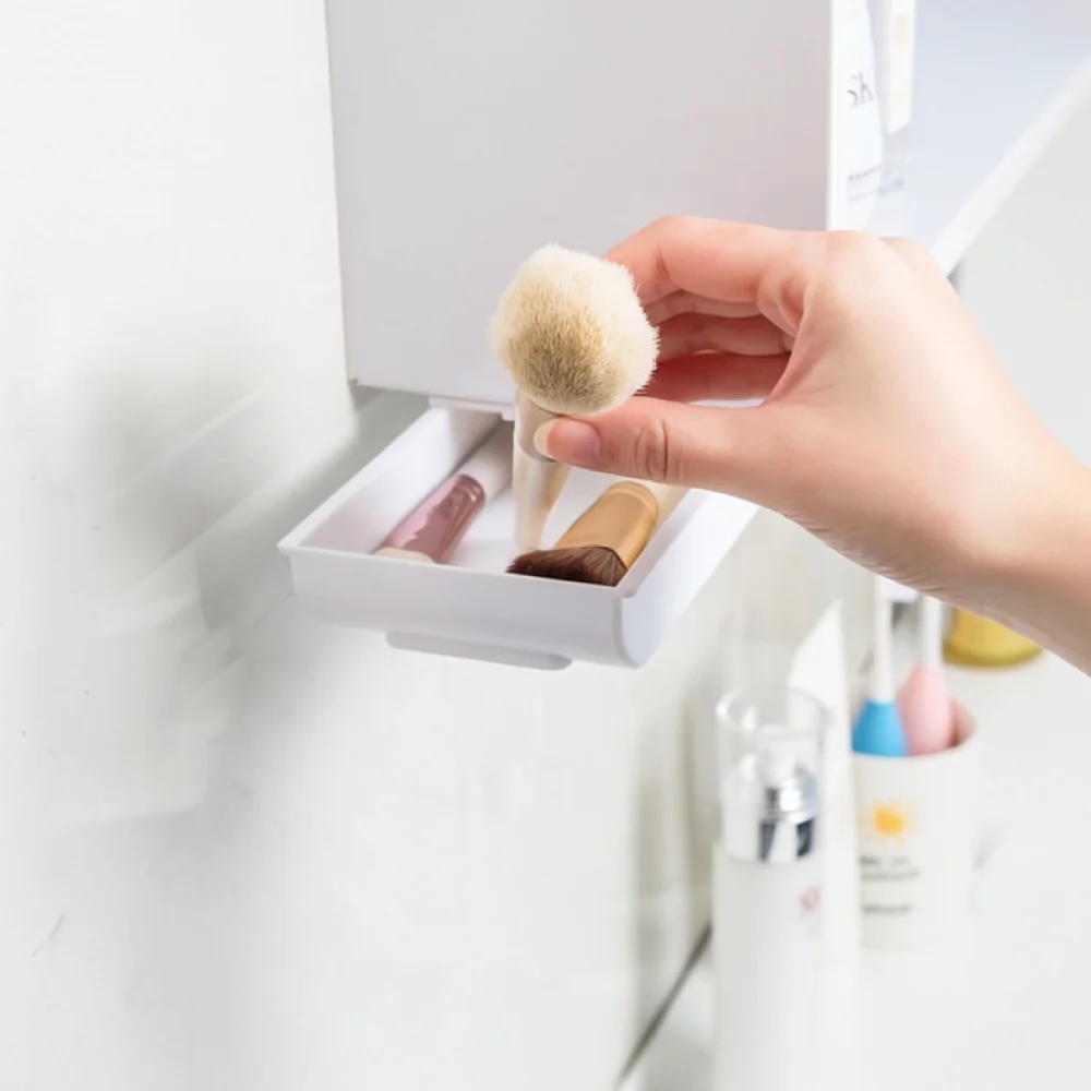 Under Desk Drawer Organizer Hidden Storage Box Slide Out Tray For Office Stationery Cable Management Punch Free Desk Accessory