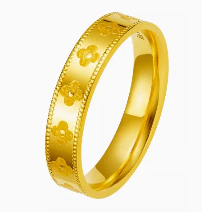 

24k pure gold finger rings 999 real gold wedding rings gold wedding jewelry about 1.8-1.9g big size 10