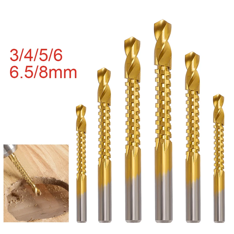 Titanium Drill Bit Set Wood Metal for Cutting Drilling Slotting Multi-Function Tap Twist Drill Bits Metal HSS Power Accessories