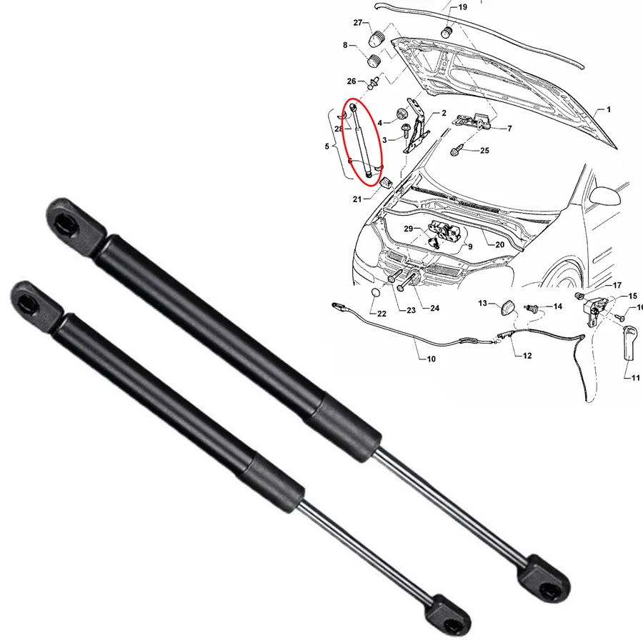 1Pc Car Rear Tailgate Boot Gas Struts Spring Support Shock Front Bonnet Lift Bar For VW Volkswagen Golf 4 5 6 7 Accessories