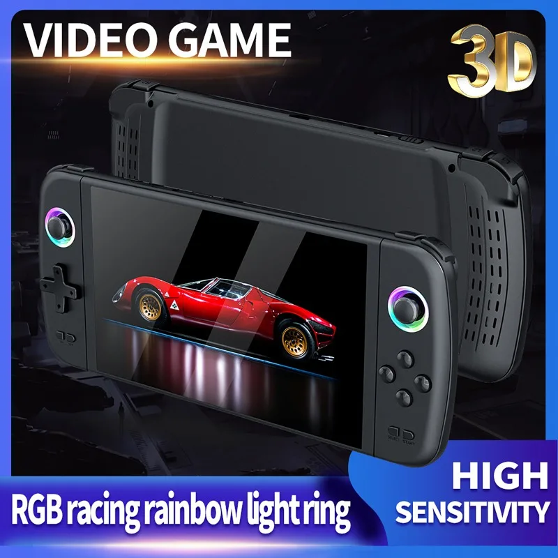 M27 Portable Pocket Retro Handheld Video Game Console 7.0 Inch Big Screen 1024*600 Display Support LINUX Emelec 64G/128G view 2