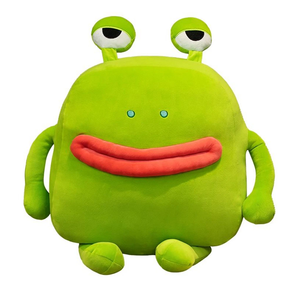 25CM Ugly Cute Frog Plush Toy Funny Sausage Mouth Animal Soothing Throw Pillow Frog Funny Doll Give Children Birthday Christmas