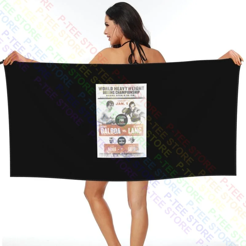 Rocky Vs Clubber Poster Boxing Movie Balboa Quick dry Towel Printed Non-linting Personalized