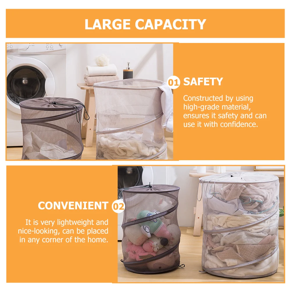 

Laundry Basket Dirty Clothes Container Foldable Home Organizer Practical Lightweight College Dorm Nursery Bathroom