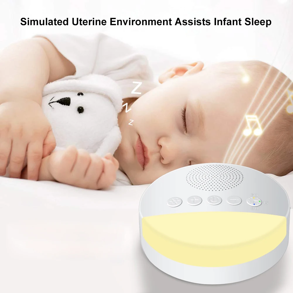 Baby Care Assisted Sleep Save Energy White Noise Machine with Night Light Music