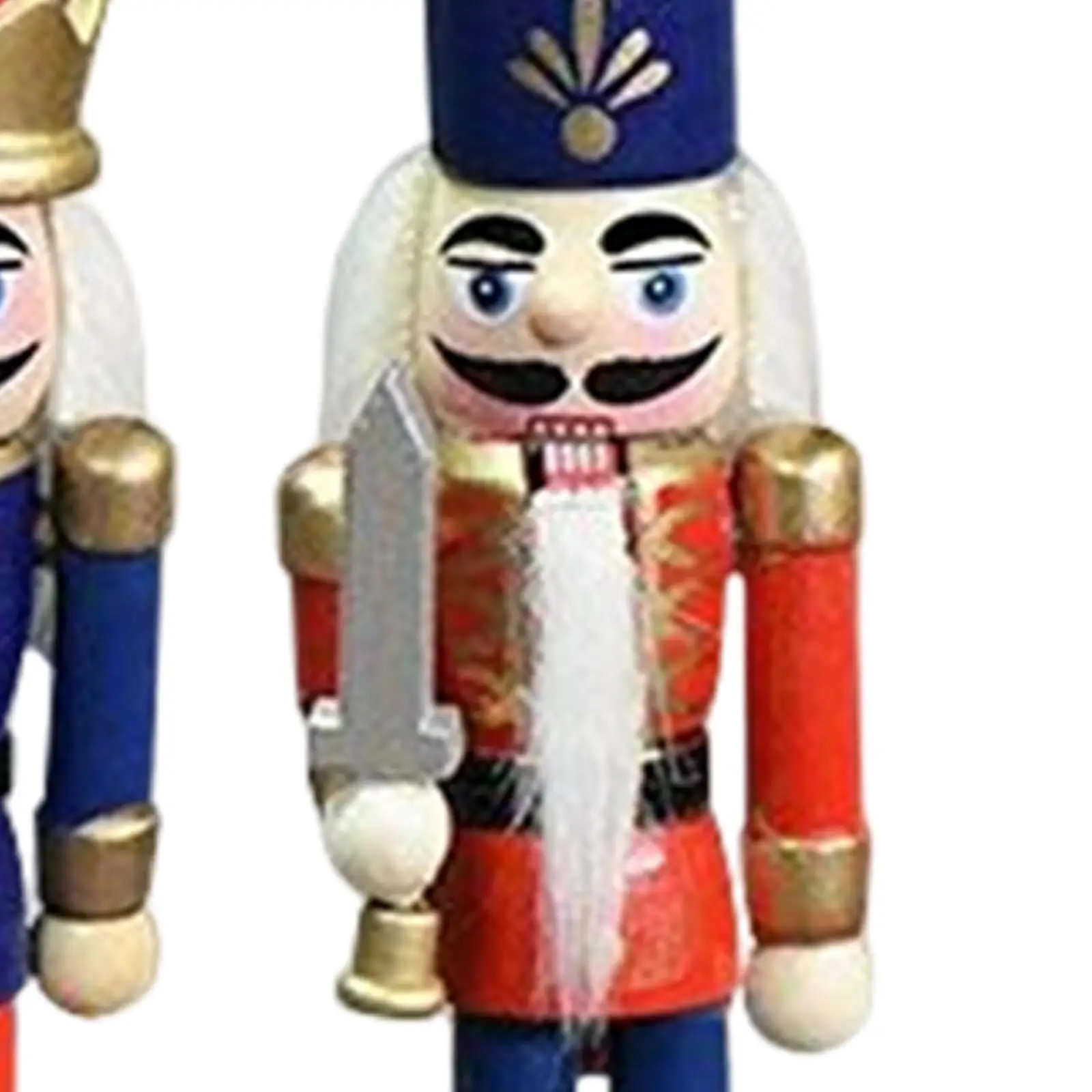 6 Pieces Wooden Nutcrackers Figures, Christmas Tree Hanger ,13cm Nutcracker Puppet, for gift
