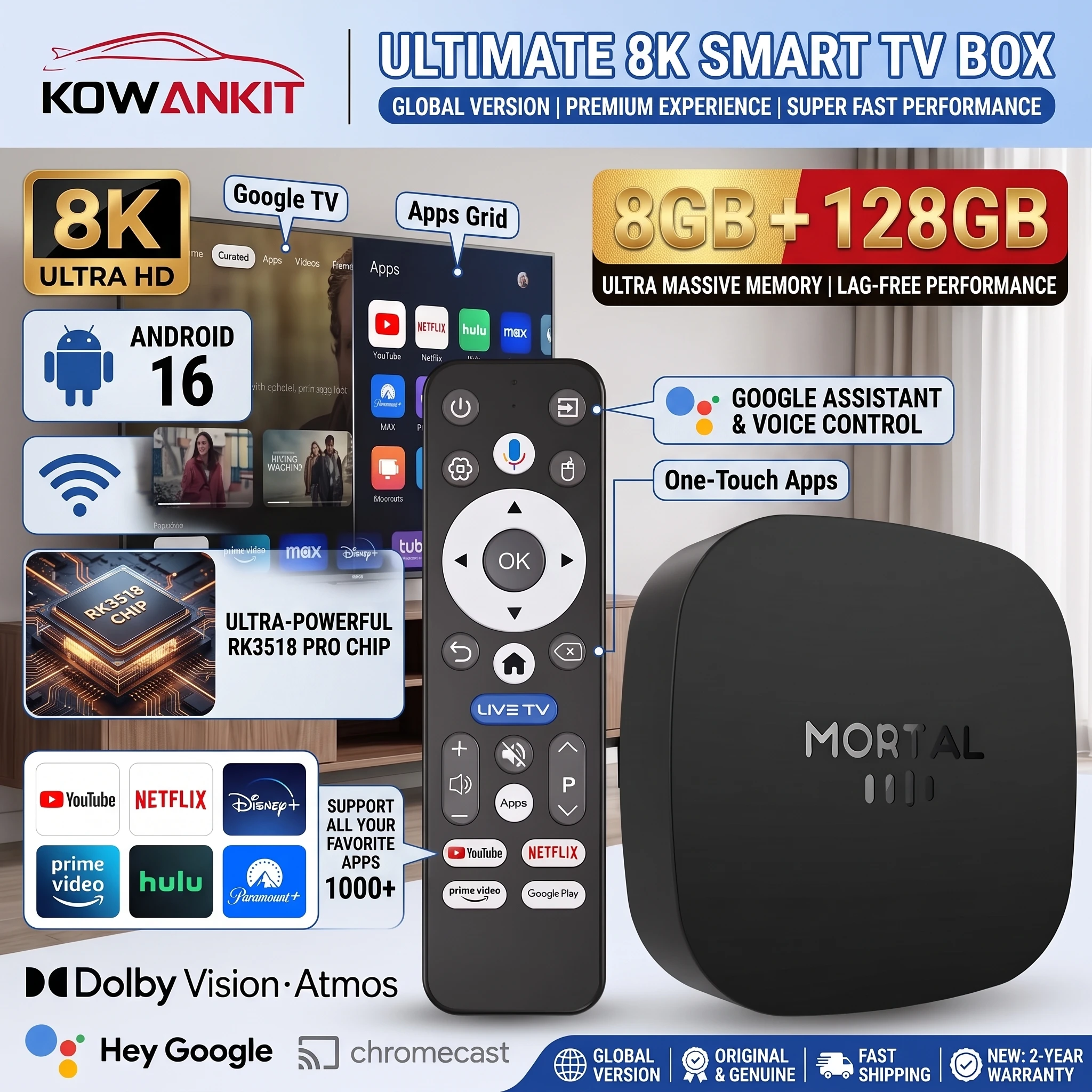 Smart Home Midea - 2026 8K HD Smart TV Box