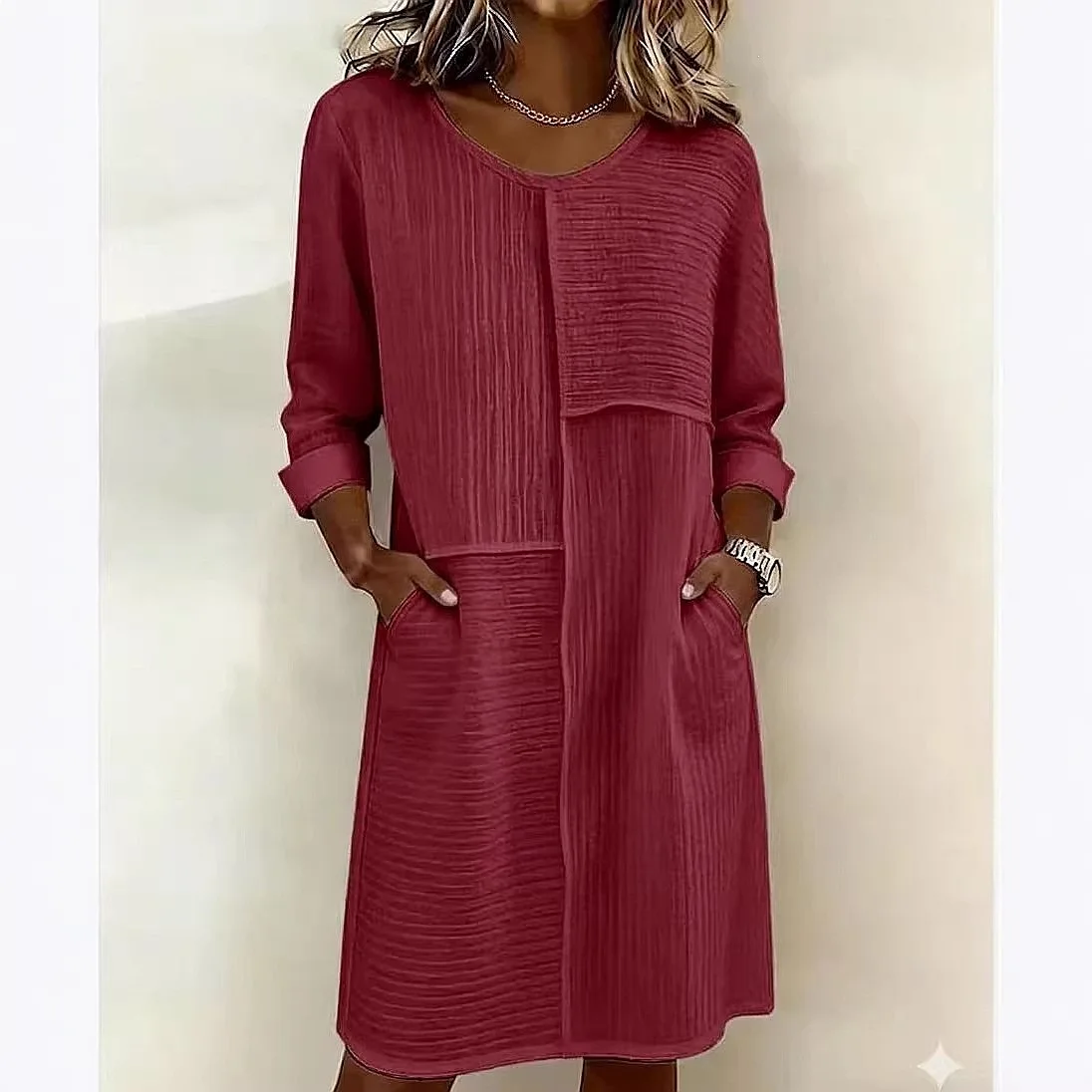 Damen V-Ausschnitt Kurzarm-Kleid Sommer Frühling Jumpsuit
