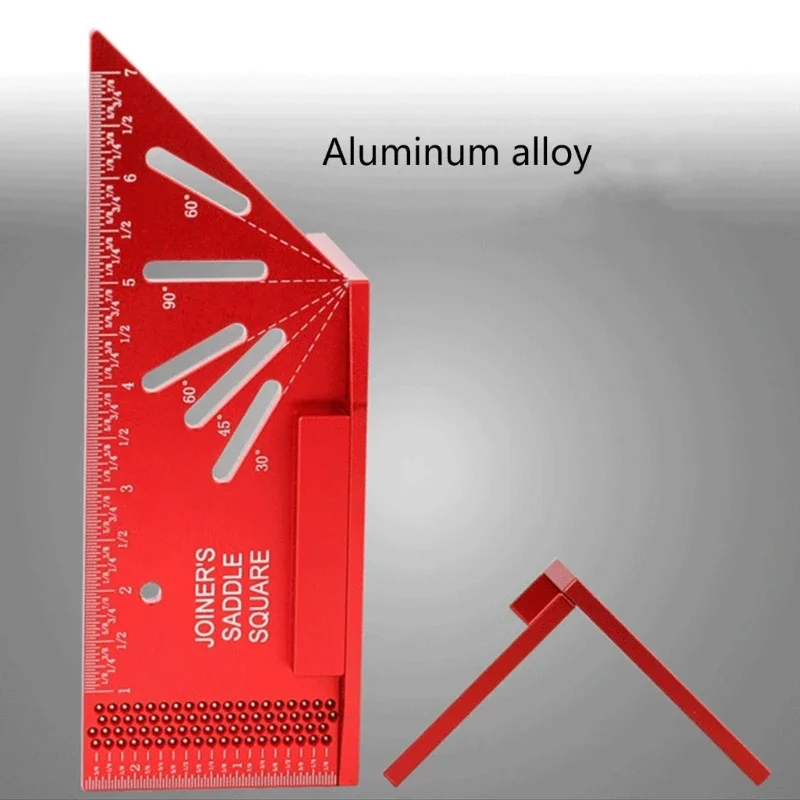 

30/45/60/90 Degree Ruler Measure Ruler Scribing Ruler Aluminum Woodworking Mitre Measurement Tool Protractor