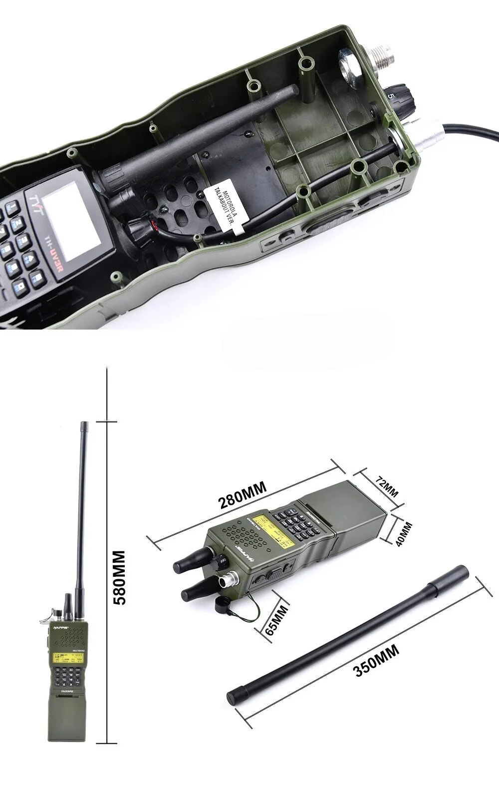 Taktisches Militär-Softair-Armee-Funkgerät PRC 152 / PRC 148 Dummy-Funkgerätgehäuse Antennenpaket Walkie-Talkie Interphone Modell Cosplay – Detail 4