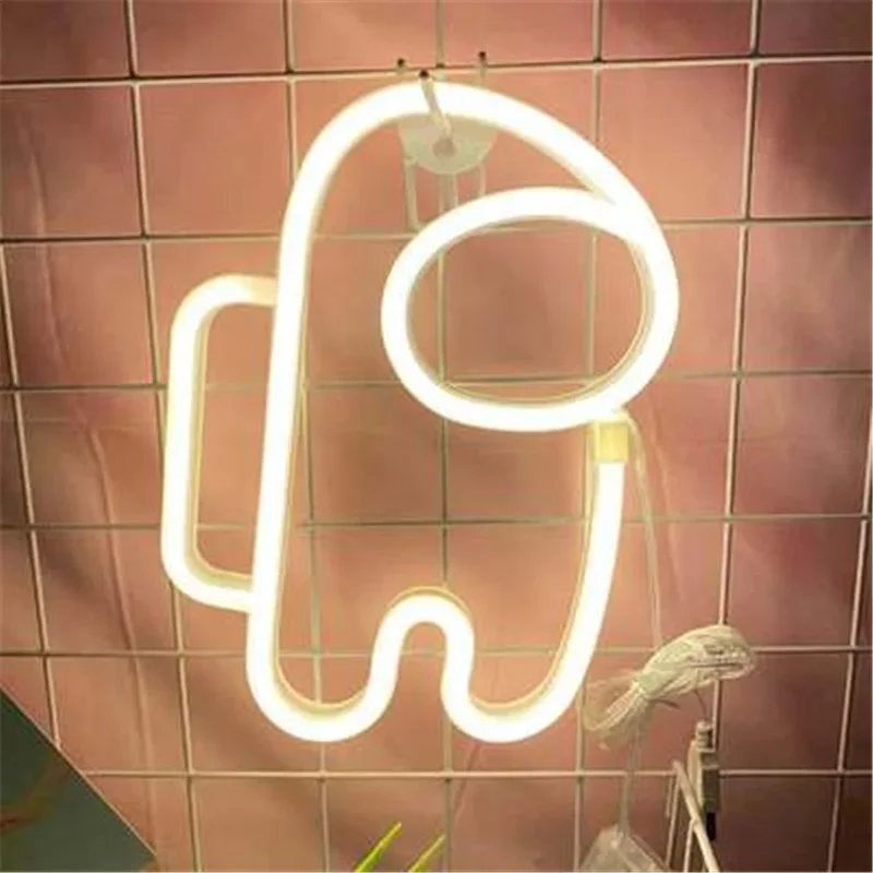 Astronaut Neon Signs for Room Neon Wall Lights Night Lamp for Holiday Party Home Decoration Cool Light Birthday Gift Usb Power