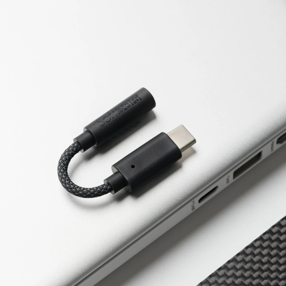 SoftEars S01 Portable USB DAC Type-C to 3.5mm Support Hi-Res Audio USB-C to Headphone Jack Adapter Headphone amplifier