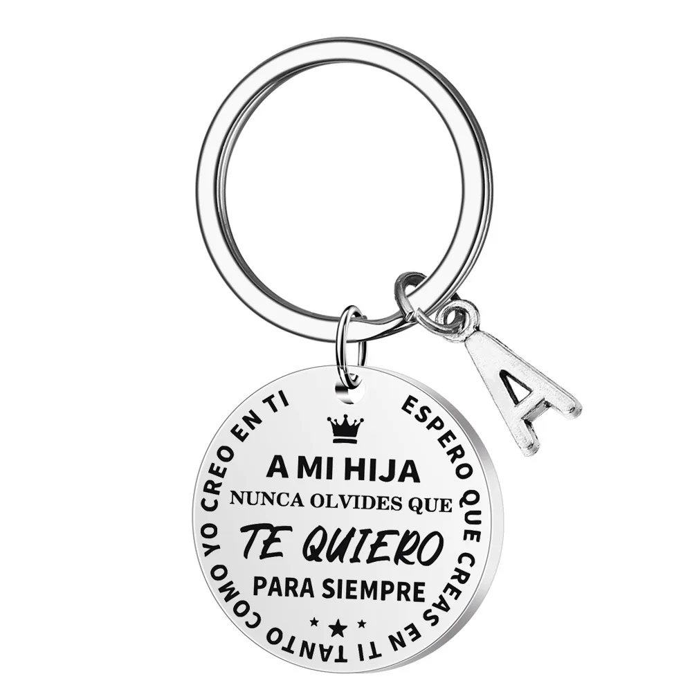 30MM Spanish To My Son Gifts From Mom Inspirational Keychain Birthday Christmas Stocking Stuffer Gifts for Teen Boy From Mother