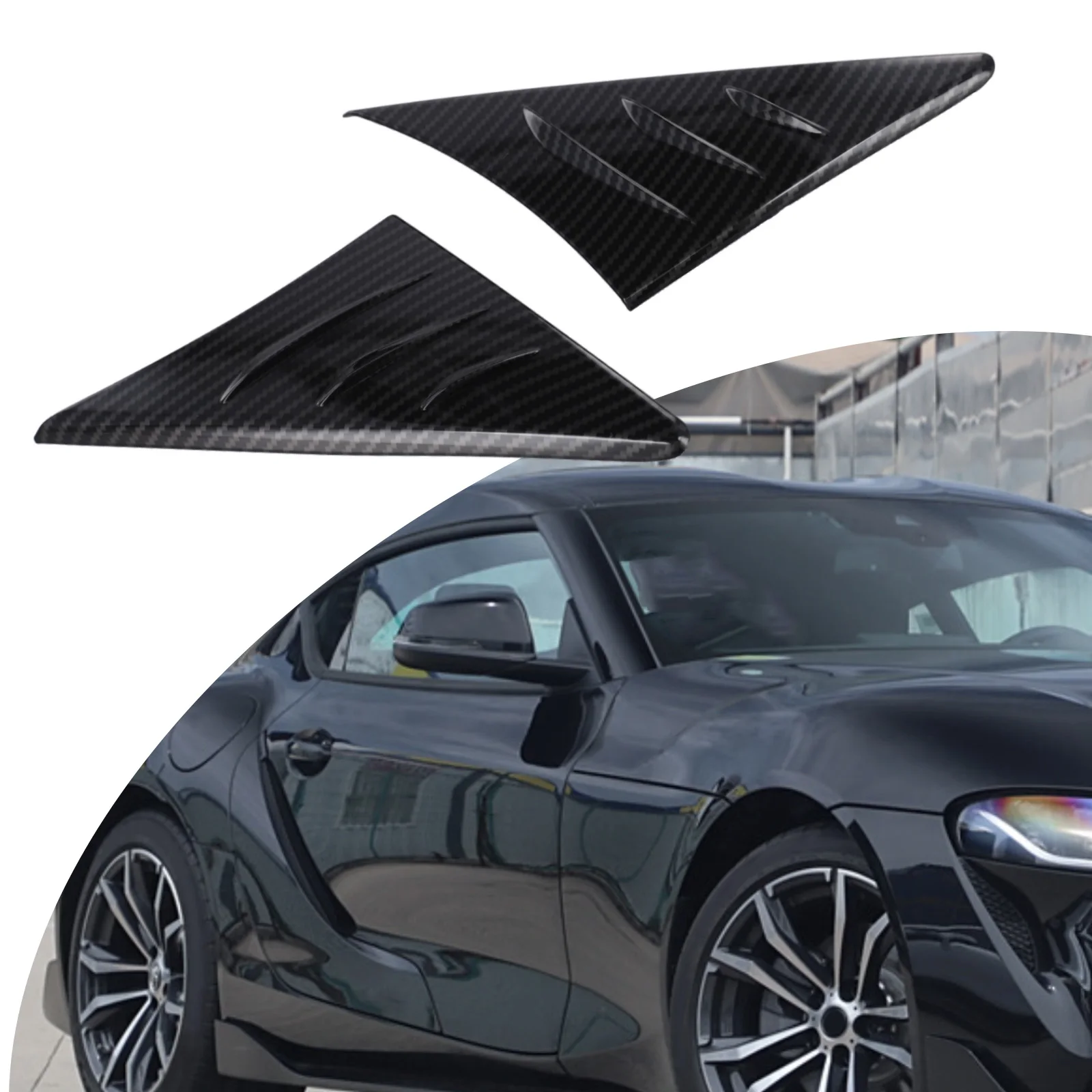 For Toyota For Supra A90 2019 2022 carbon fiber ABS anti wind buffeting trim for enhanced driving comfort and reduced wind noise