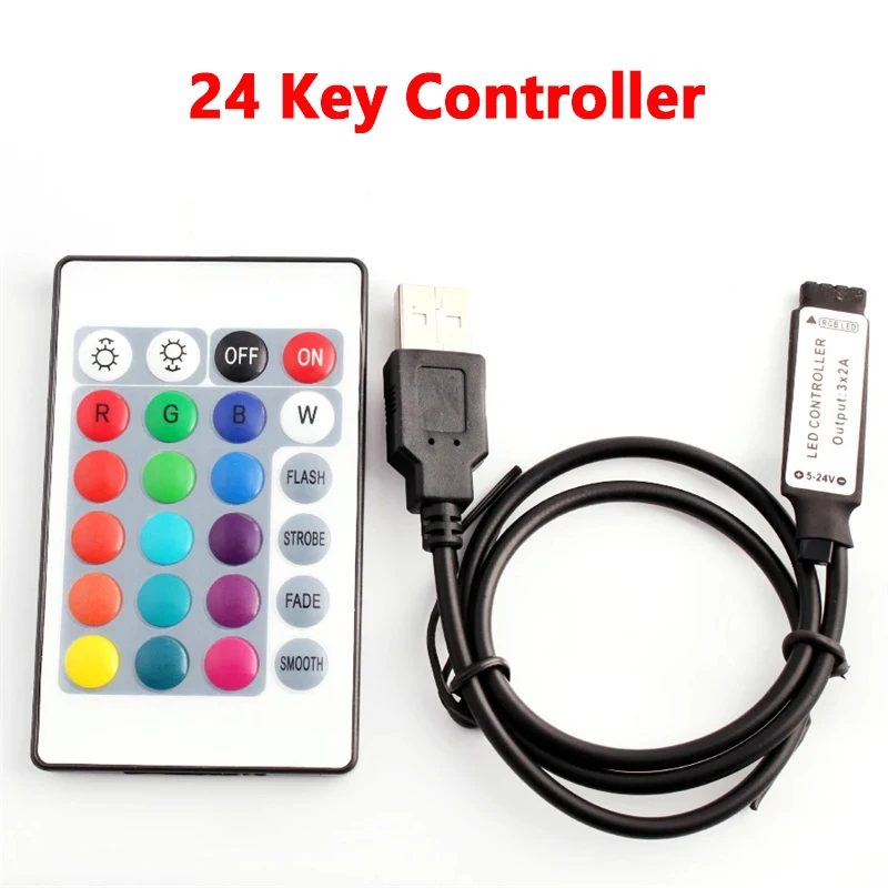 USB 5V DC LED Strip Light RGB Single Color LED Controller IR Bluetooth Remoter RF Wireless Remoter Control For LED Strip light