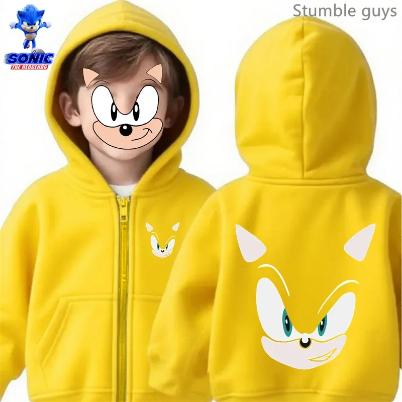 أطفال سونيك القنفذ البريدي هوديي ربيع الخريف الفتيان الفتيات ملابس رياضية البلوز الدافئة #6