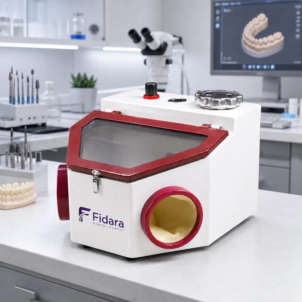 Factory Dental Lab Equipment Single Nozzle Electric Sandblaster AC 220V/50HZ 50W with CE