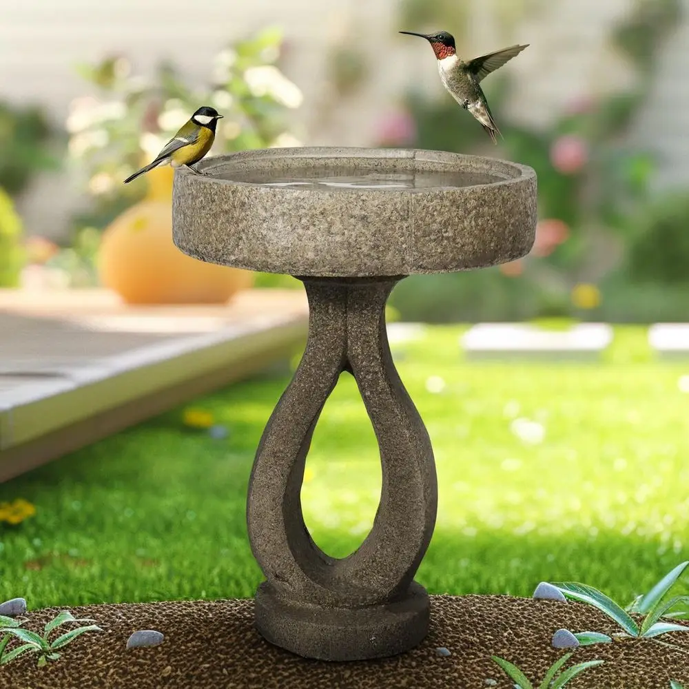 SKYIRE 21.8”Birdbaths or The Garden Clearance -Concrete ern Bird Bath or Outside, Yard Statue Decoration or Garden, Patio, Yard,