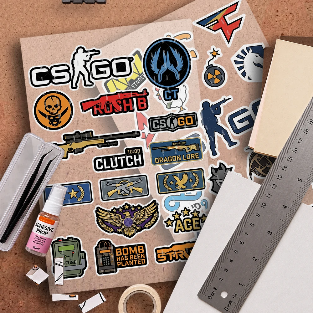 Universal Anime Reflective Stickers Safety Decals for Helmets Bikes Luggage More for  C-CS G-GO