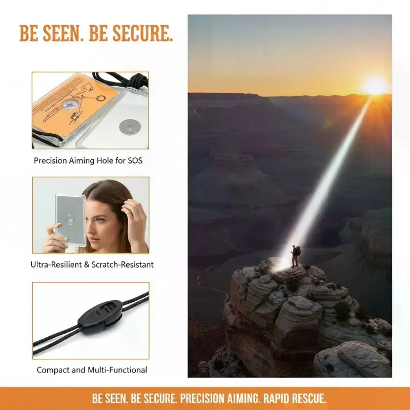 Signal Mirror Rescue - Espejo reflector de emergencia para supervivencia