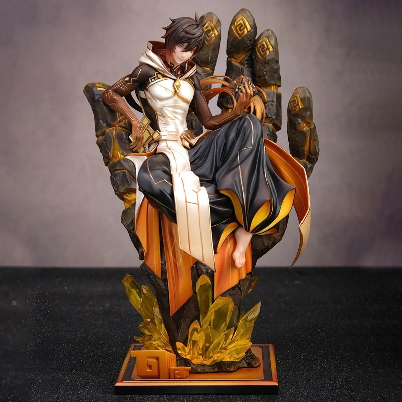 

28cm Genshin Impact Zhongli Anime Figure God Clothing Action Figure Figurine Colletible Model Doll Toys Gifts