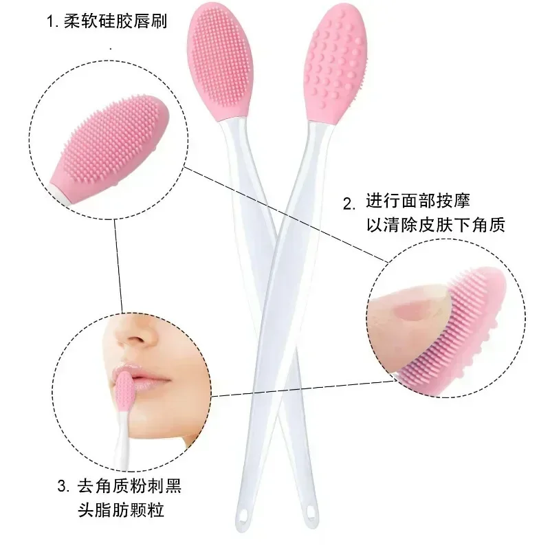 Brosse en silicone pour soins de beauté de la peau, 3 pièces, lavage du visage, élimination des points noirs, antarctique propre, outils avec tête de rechange