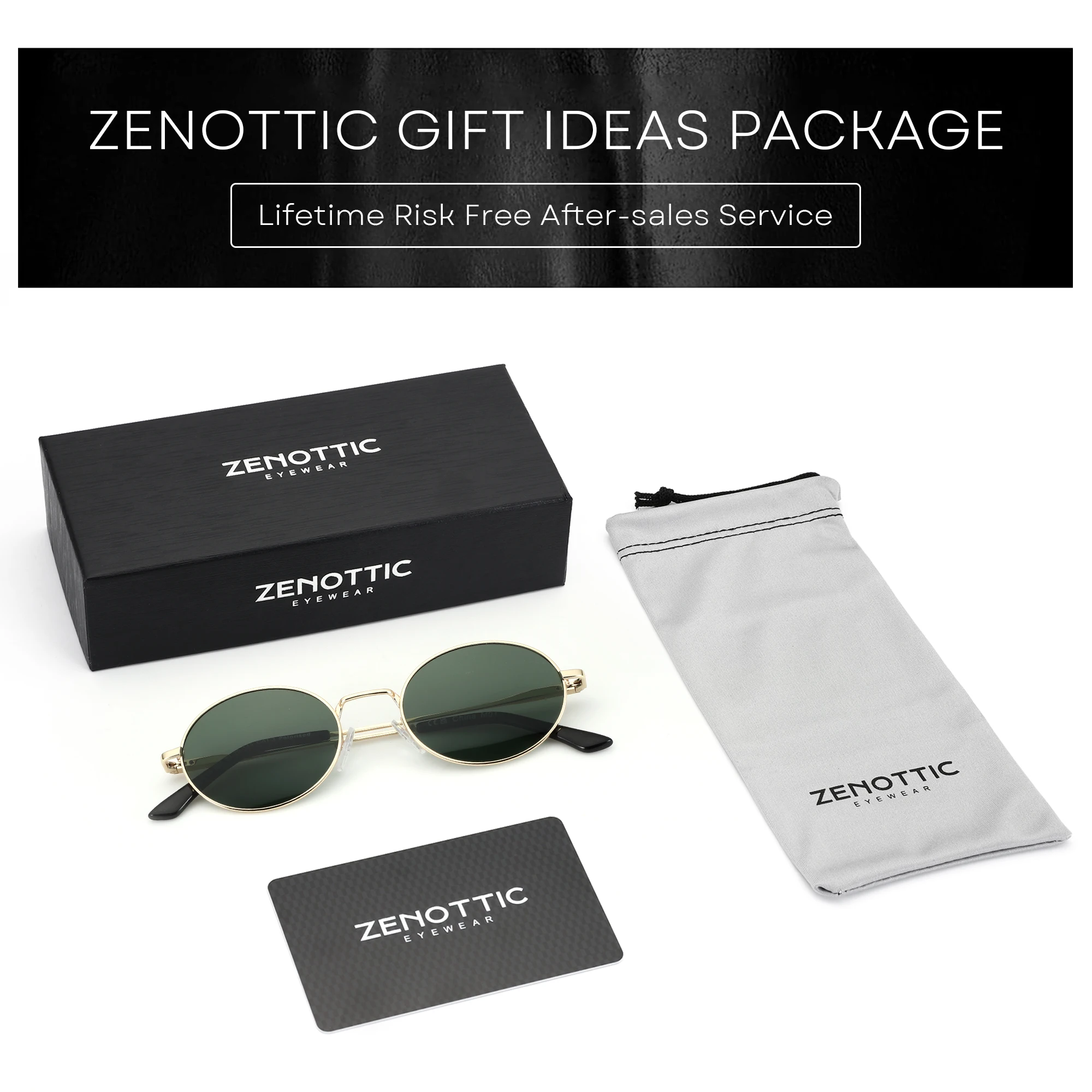 Retro Oval Polarized Sunglasses Y2K Vintage Tiny Sun Glasses UV400 Protection Trendy Retro Oval Sunglasses for Women & Men - Small Gold  main image 3